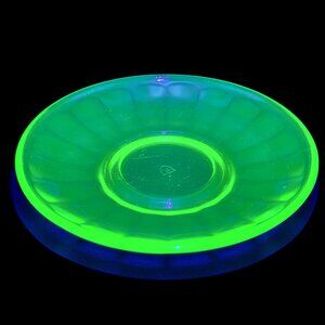 Vintage Uranium Depression Glass Collectible Saucer
